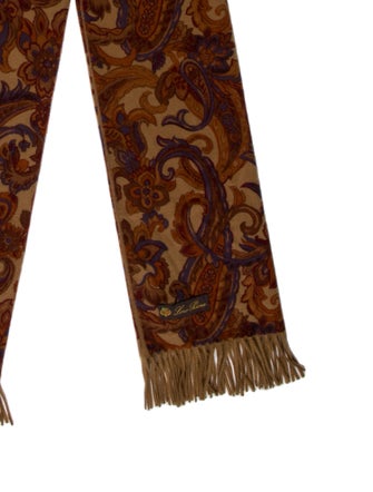 Loro Piana Cashmere Paisley Print Scarf