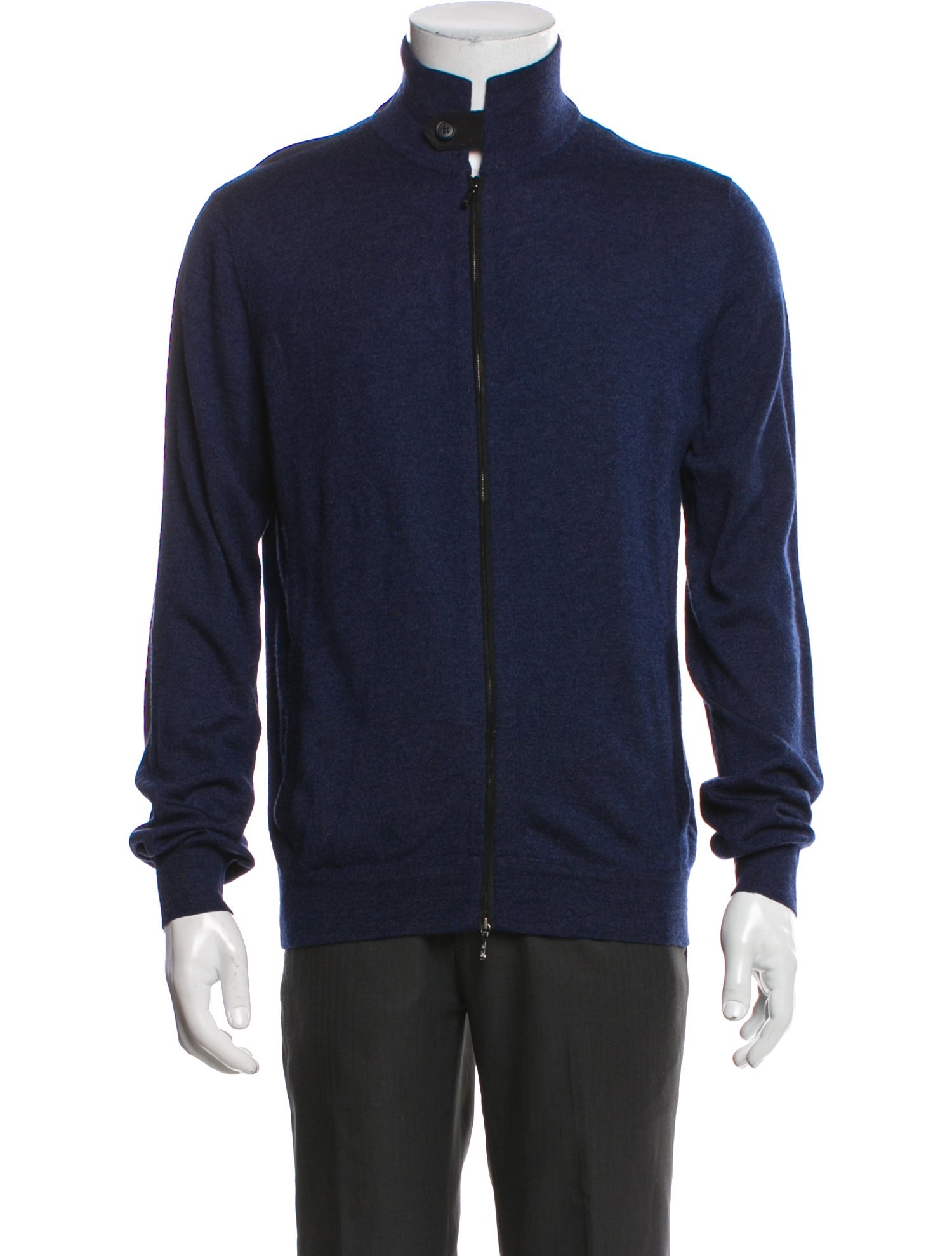 Loro Piana Cashmere Mock Neck Cardigan