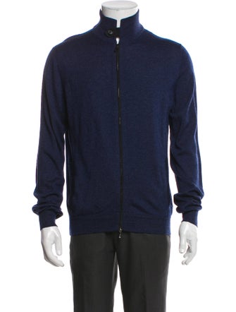 Loro Piana Cashmere Mock Neck Cardigan