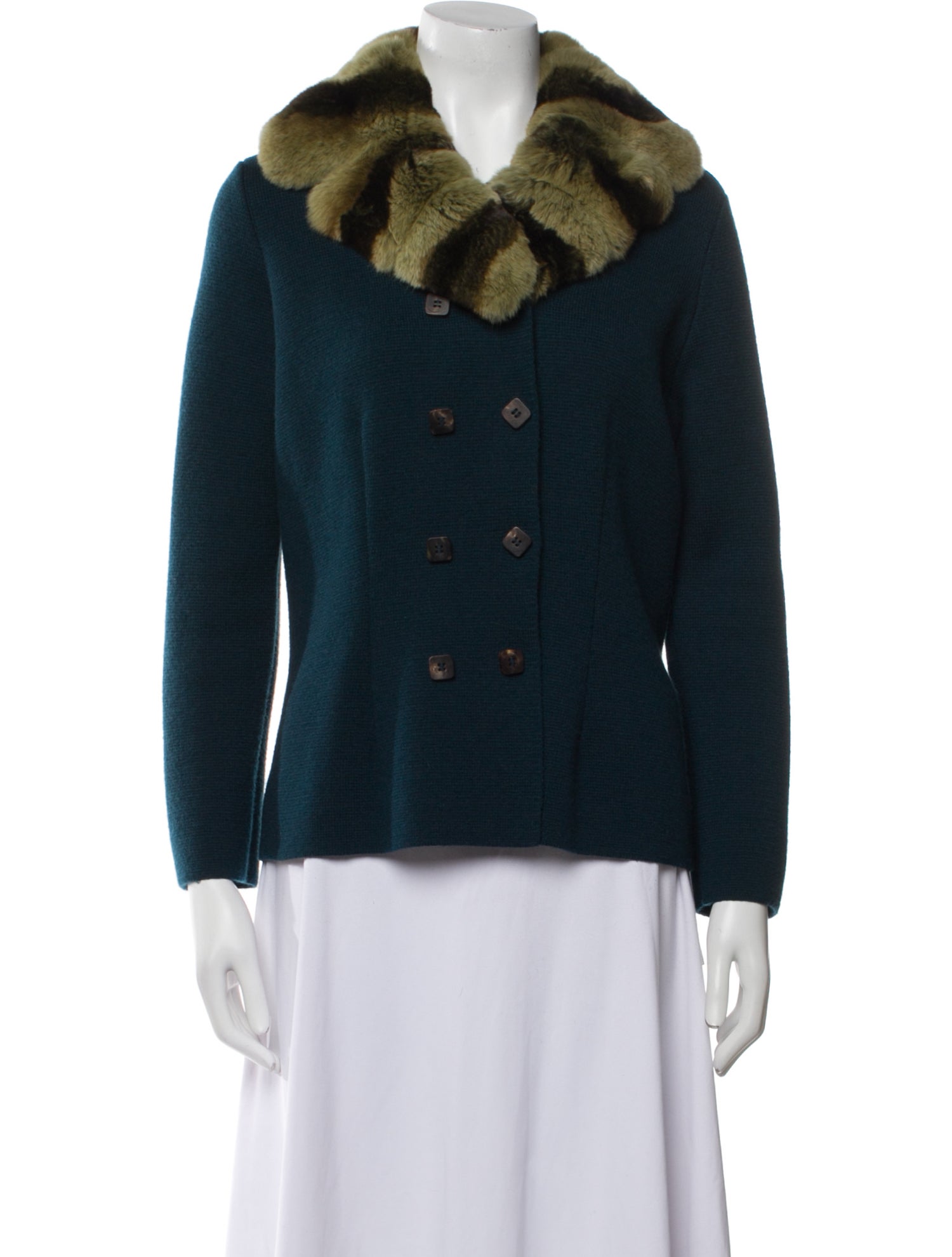 Loro Piana Chinchilla Fur Trimmed Cashmere Sweater