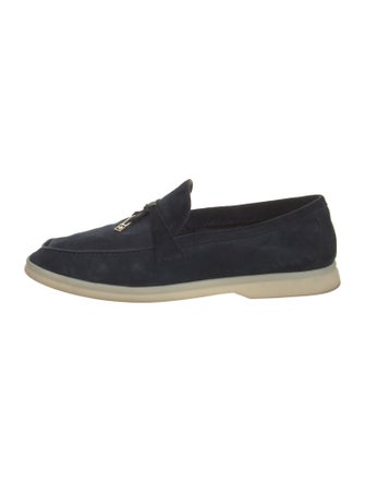 Loro Piana Summer Charms Walk Suede Loafers