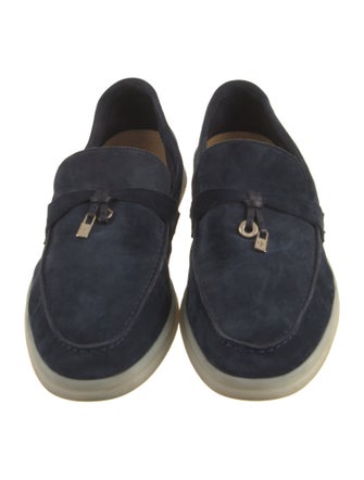 Loro Piana Summer Charms Walk Suede Loafers