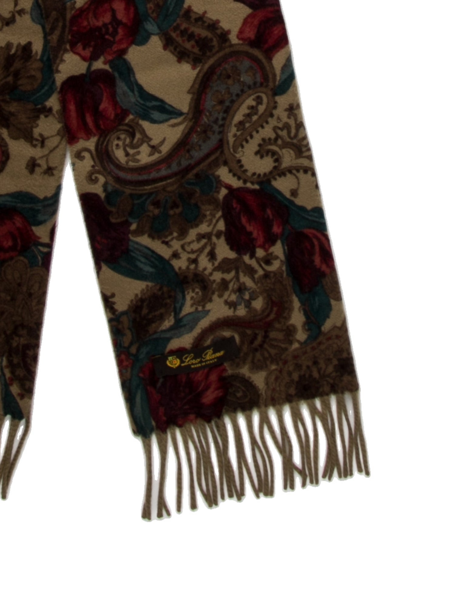 Loro Piana Cashmere Paisley Print Scarf