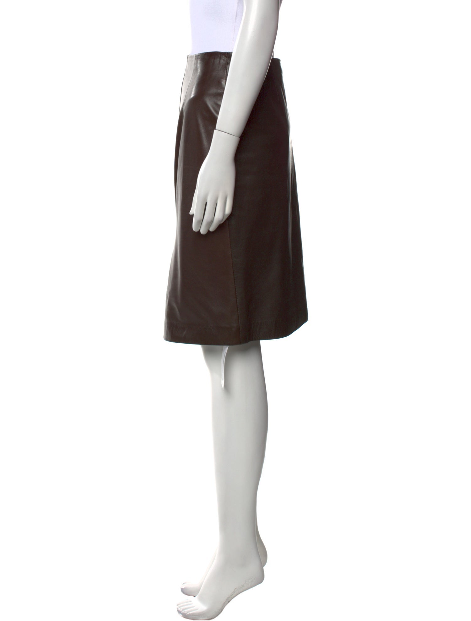 Loro Piana Lambskin Knee-Length Skirt