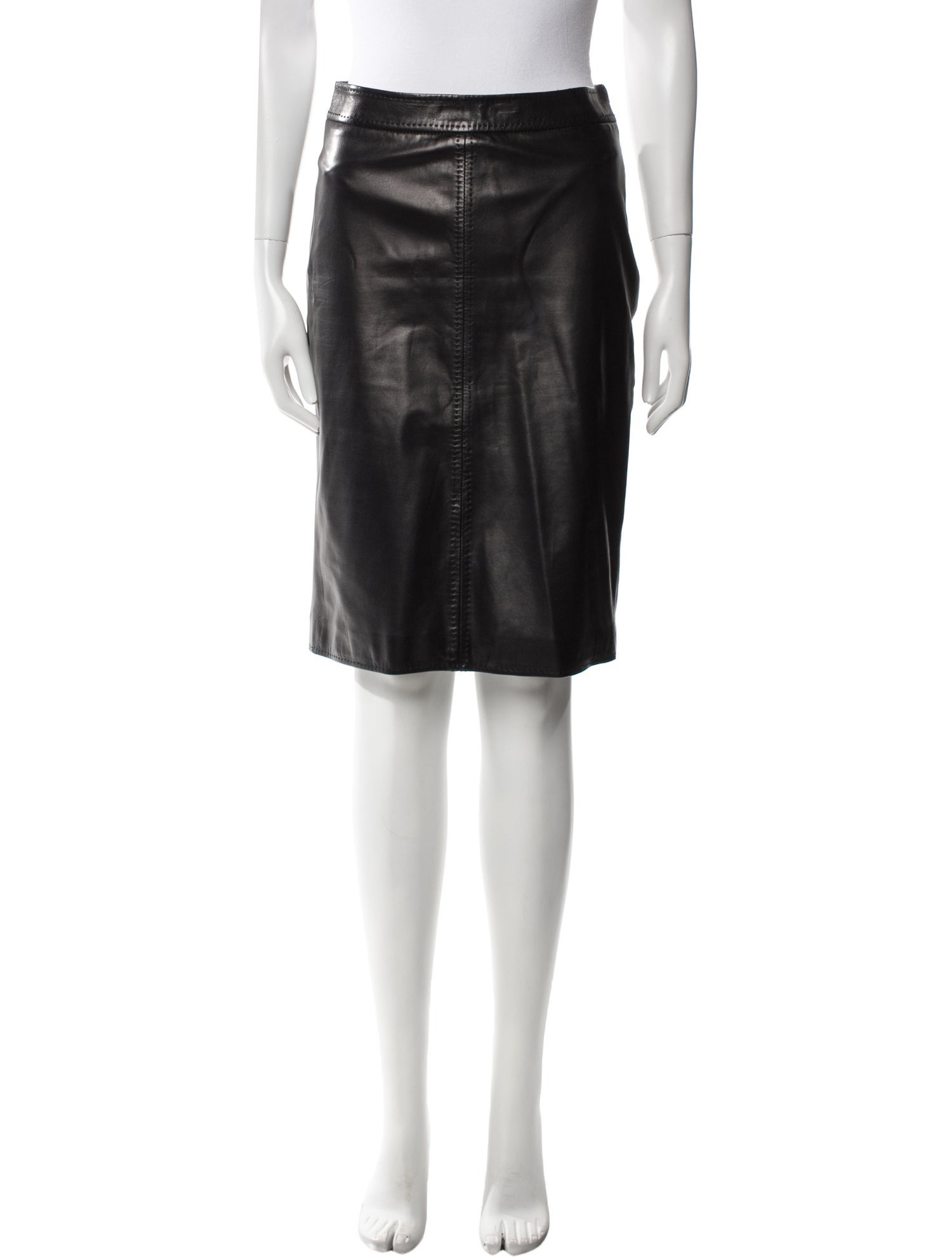 Loro Piana Lambskin Knee-Length Skirt