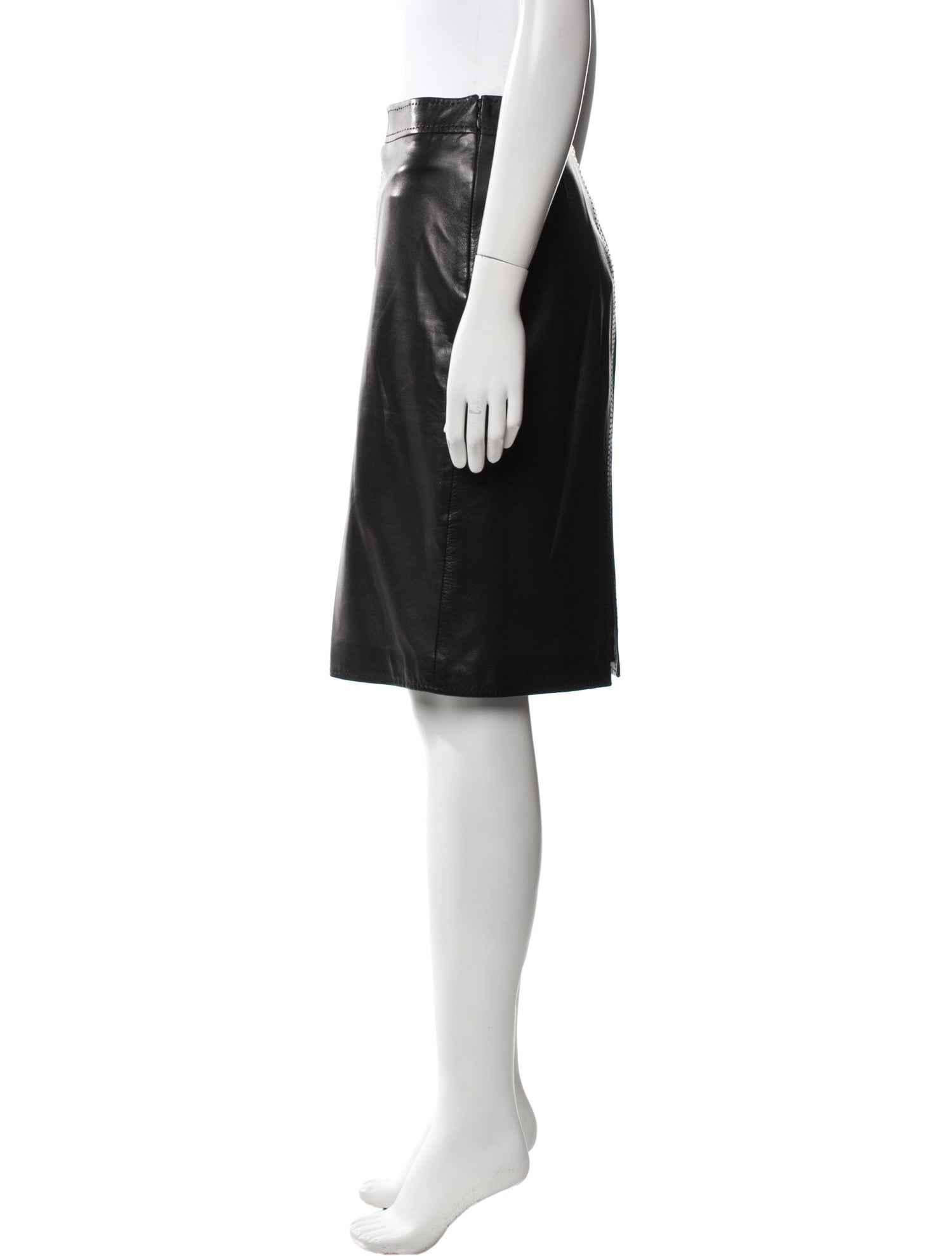 Loro Piana Lambskin Knee-Length Skirt