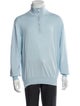Loro Piana Mock Neck Long Sleeve Polo Sweater