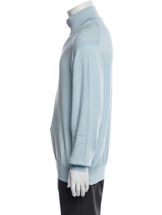 Loro Piana Mock Neck Long Sleeve Polo Sweater