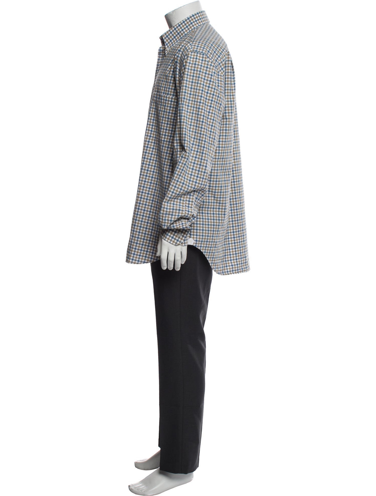 Loro Piana Plaid Print Long Sleeve Shirt