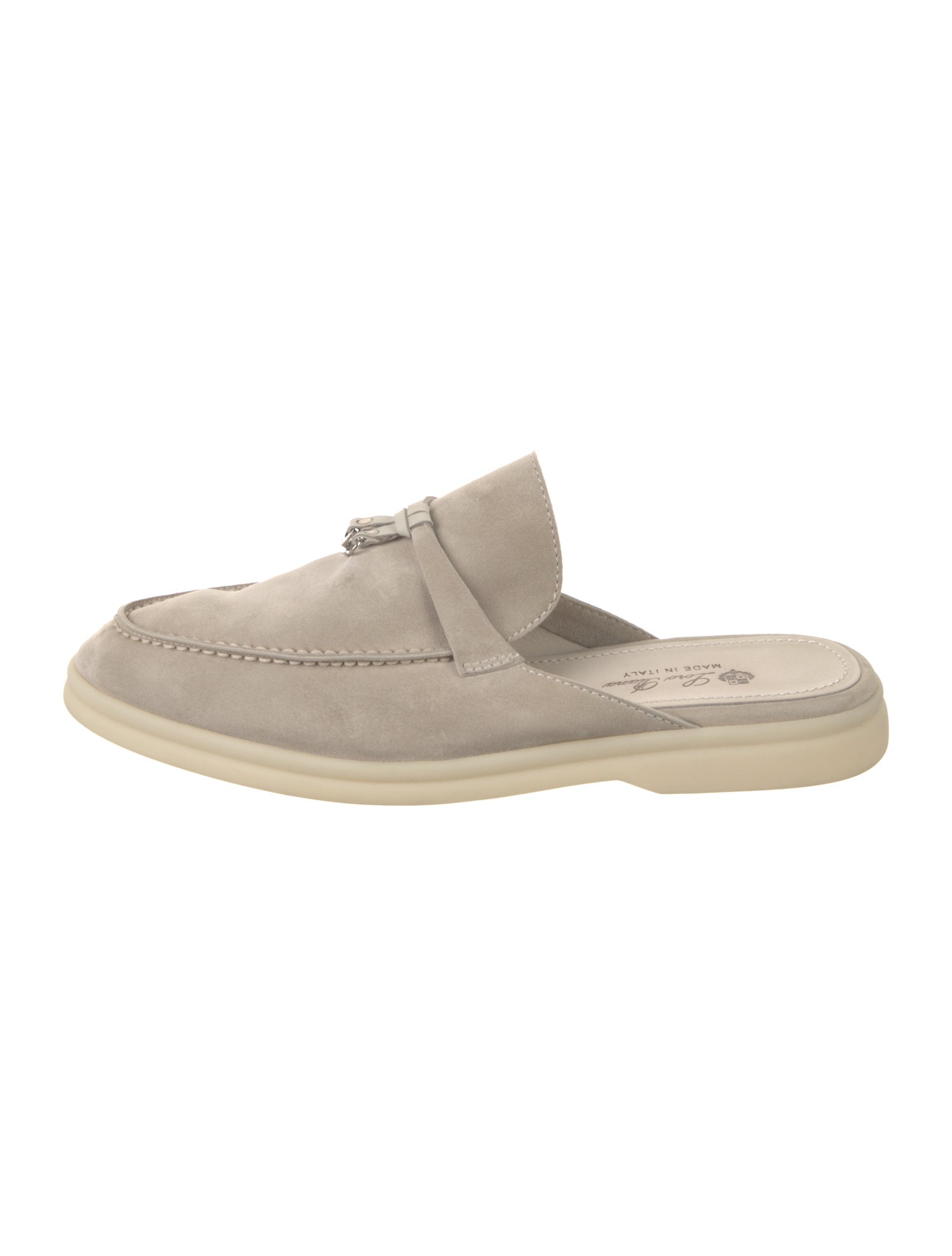 Loro Piana Babouche Charms Walk Suede Mules