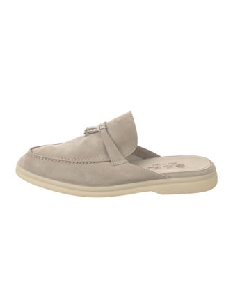 Loro Piana Babouche Charms Walk Suede Mules