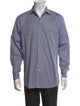 Loro Piana Plaid Print Long Sleeve Dress Shirt