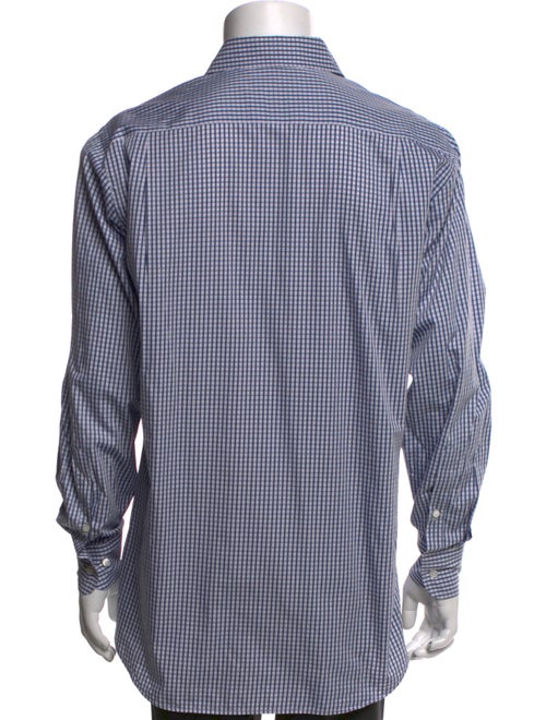 Loro Piana Plaid Print Long Sleeve Dress Shirt
