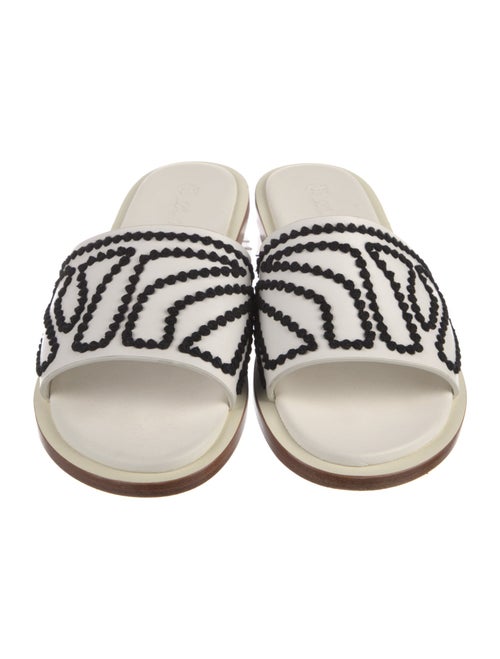 Loro Piana Leather Printed Slides