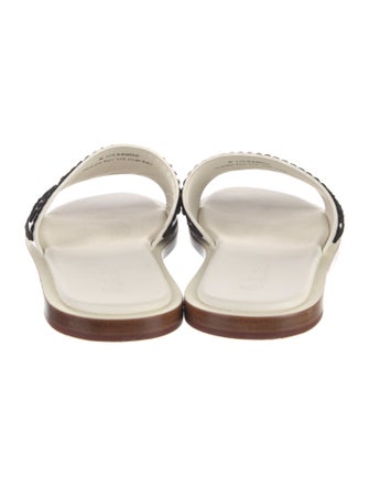 Loro Piana Leather Printed Slides