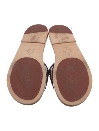 Loro Piana Leather Printed Slides