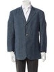 Loro Piana Linen Leather Trim Embellishment Sport Coat