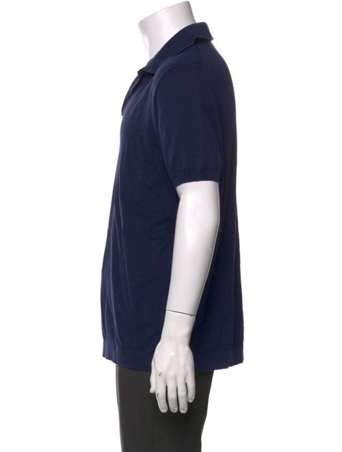 Loro Piana V-Neck Short Sleeve Polo Shirt