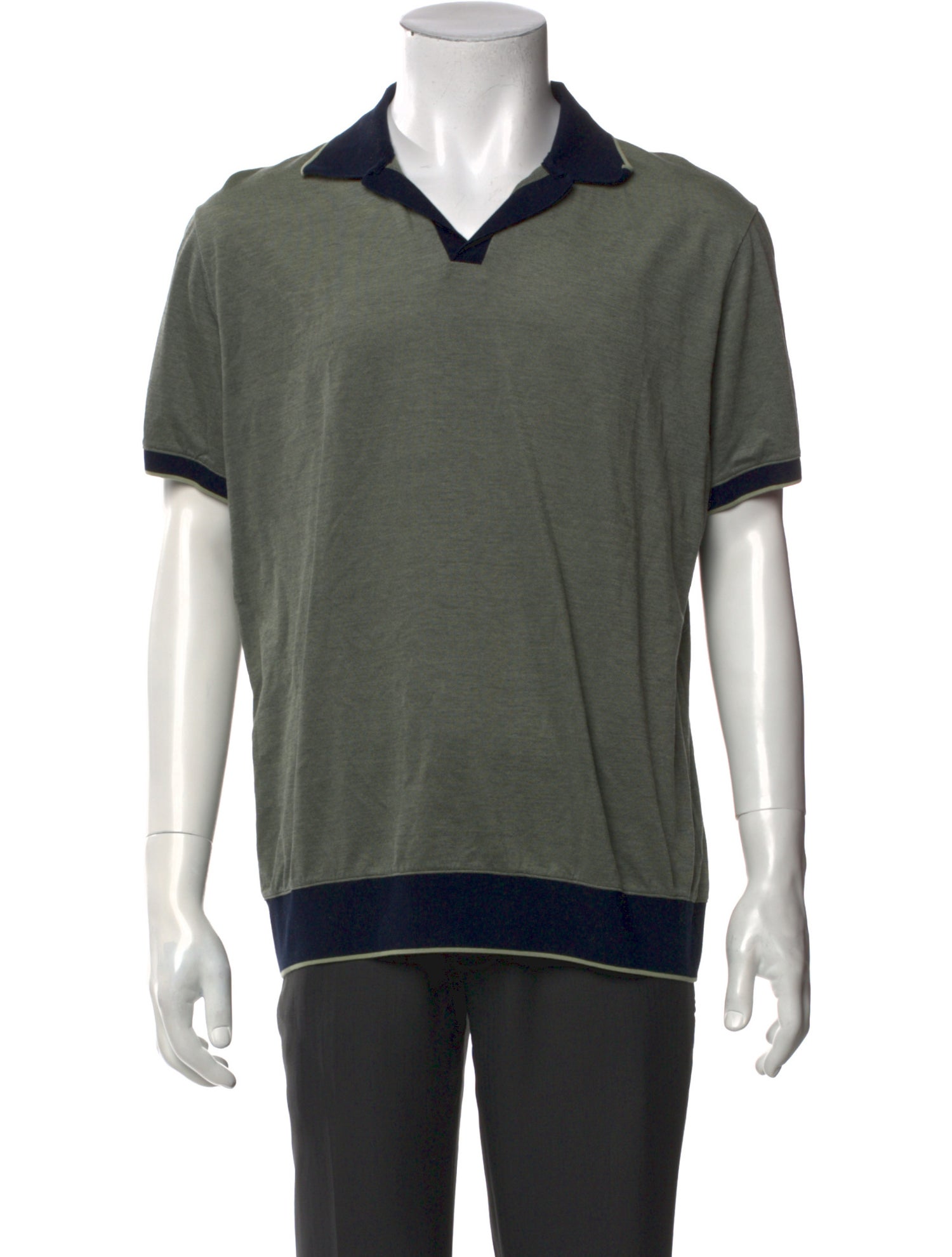Loro Piana Collar Short Sleeve Polo Shirt