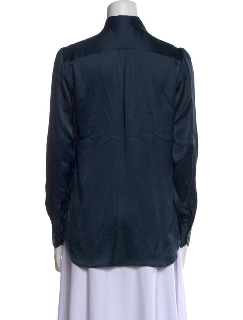 Loro Piana Silk Long Sleeve Button-Up Top