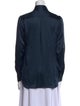 Loro Piana Silk Long Sleeve Button-Up Top