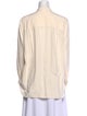 Loro Piana Silk Mock Neck Button-Up Top