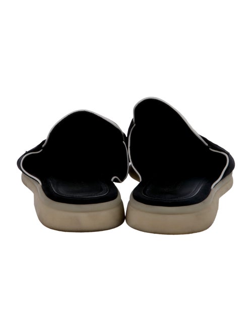 Loro Piana Suede Leather Trim Embellishment Mules