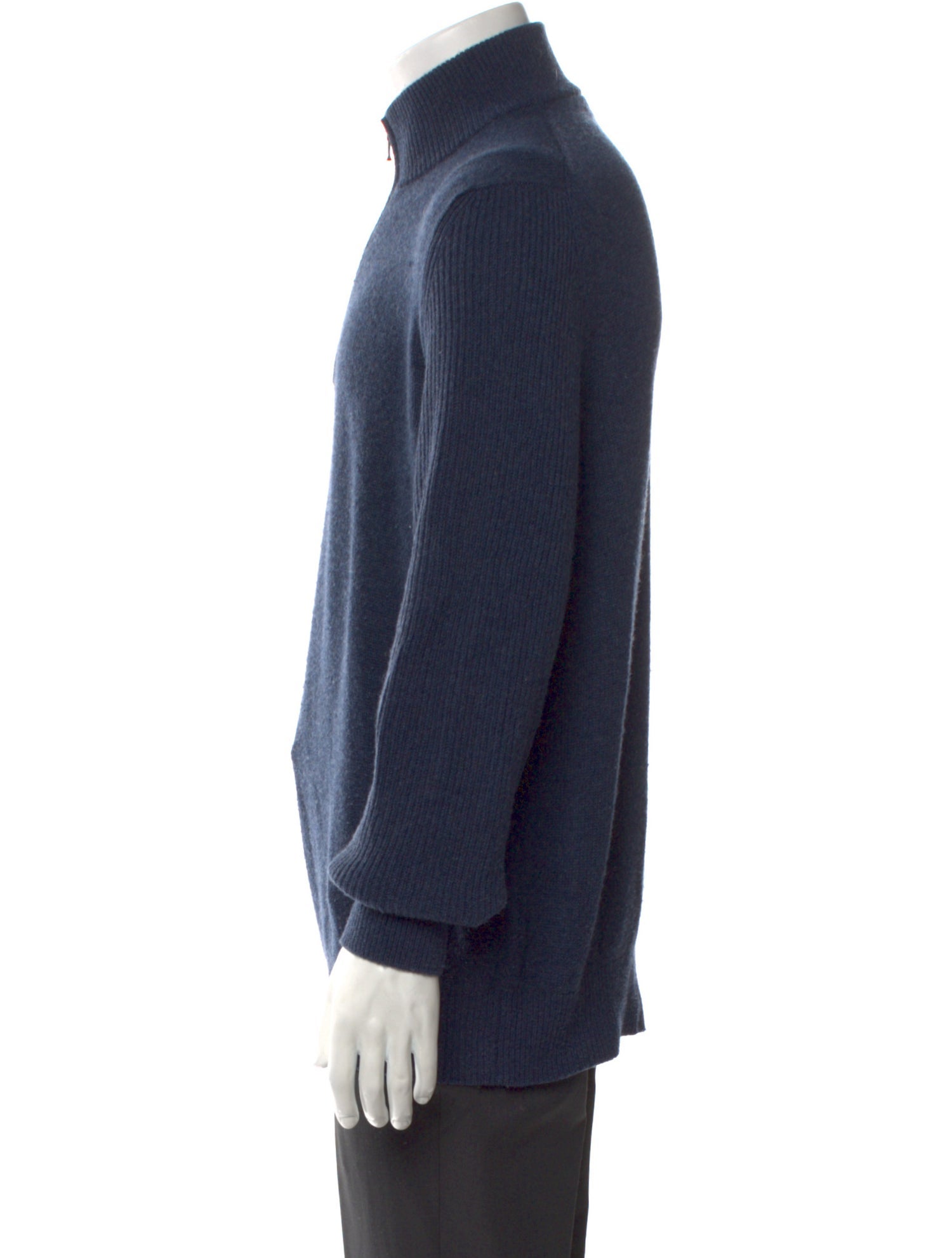 Loro Piana Cashmere Mock Neck Polo Sweater
