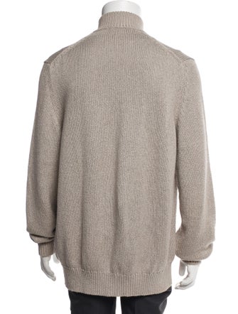 Loro Piana Baby Cashmere Blend Mock Neck Cardigan