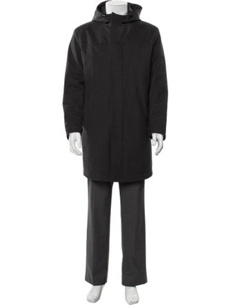 Loro Piana Three Layer Fabric Green Storm System Virgin Wool Parka