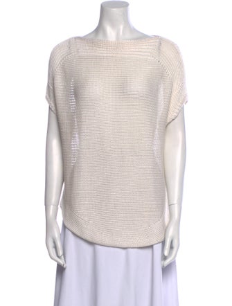 Loro Piana Linen Bateau Neckline Sweater
