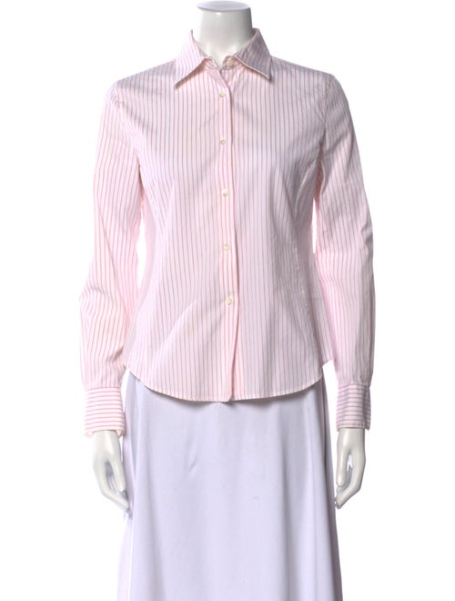 Loro Piana Striped Long Sleeve Button-Up Top