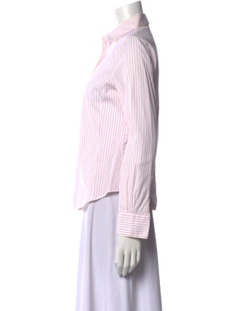 Loro Piana Striped Long Sleeve Button-Up Top