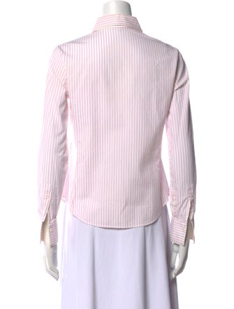 Loro Piana Striped Long Sleeve Button-Up Top