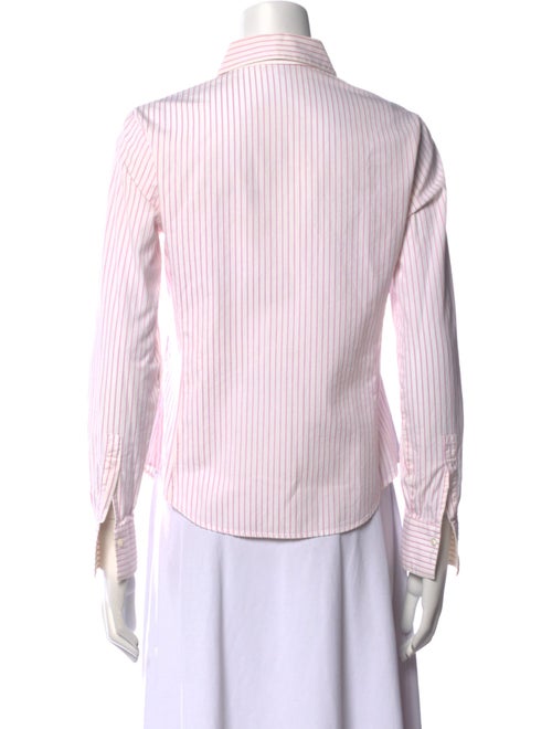 Loro Piana Striped Long Sleeve Button-Up Top