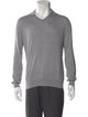 Loro Piana V-Neck Long Sleeve Polo Sweater