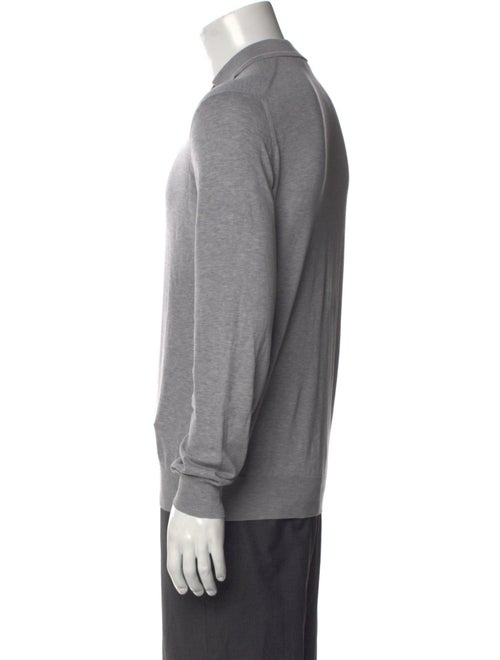 Loro Piana V-Neck Long Sleeve Polo Sweater
