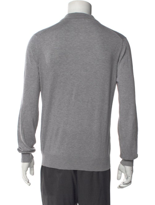 Loro Piana V-Neck Long Sleeve Polo Sweater
