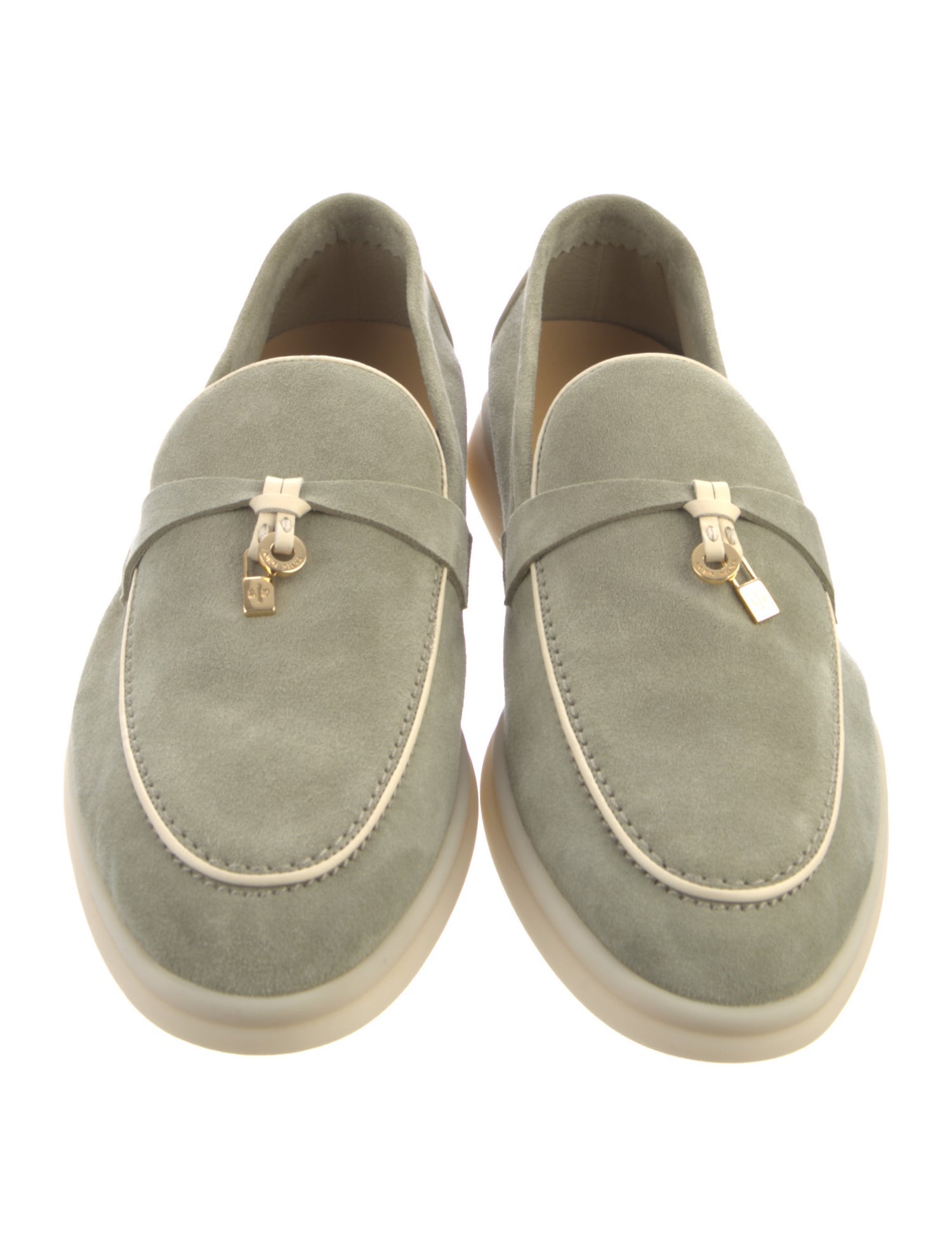 Loro Piana Summer Charms Walk Suede Loafers
