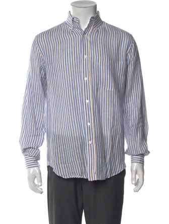 Loro Piana Linen Striped Dress Shirt