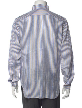 Loro Piana Linen Striped Dress Shirt