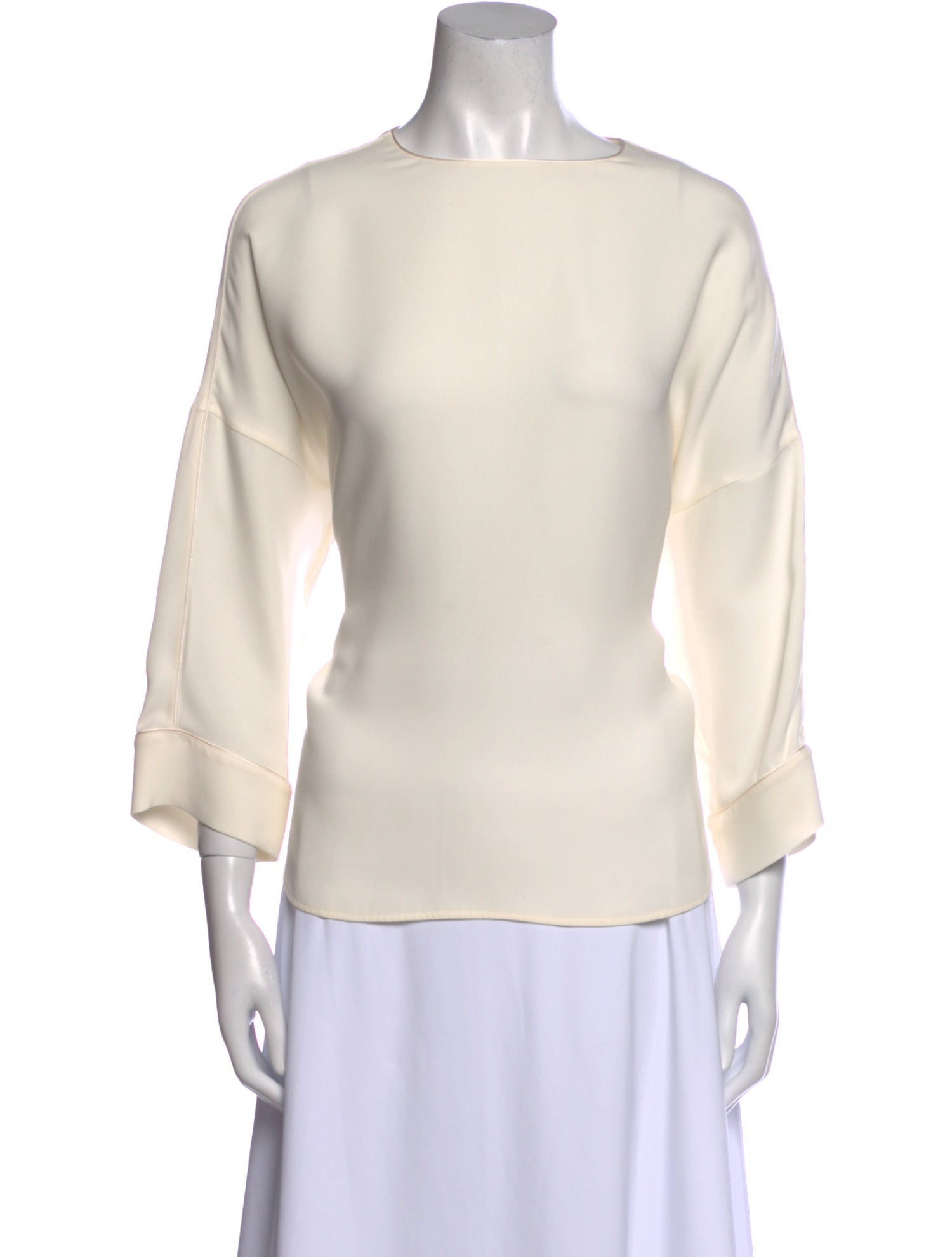 Loro Piana Silk Bateau Neckline Blouse