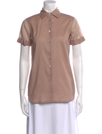 Loro Piana Short Sleeve Button-Up Top