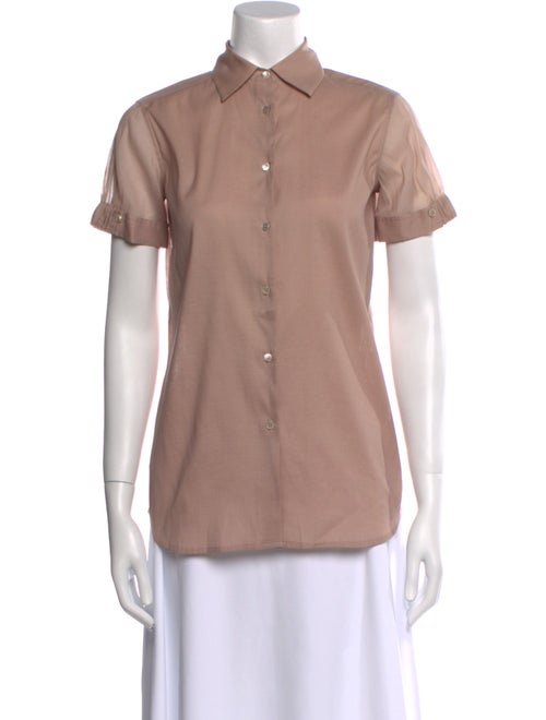 Loro Piana Short Sleeve Button-Up Top