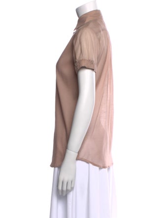 Loro Piana Short Sleeve Button-Up Top