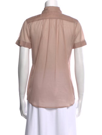 Loro Piana Short Sleeve Button-Up Top