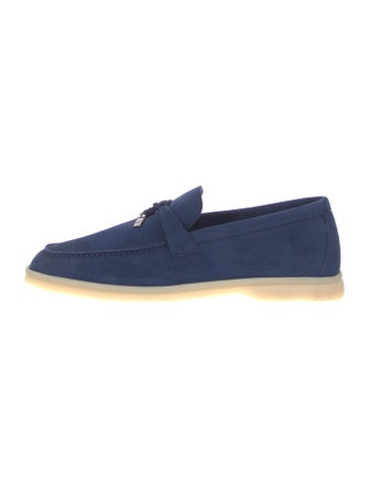 Loro Piana Summer Charms Walk Suede Loafers