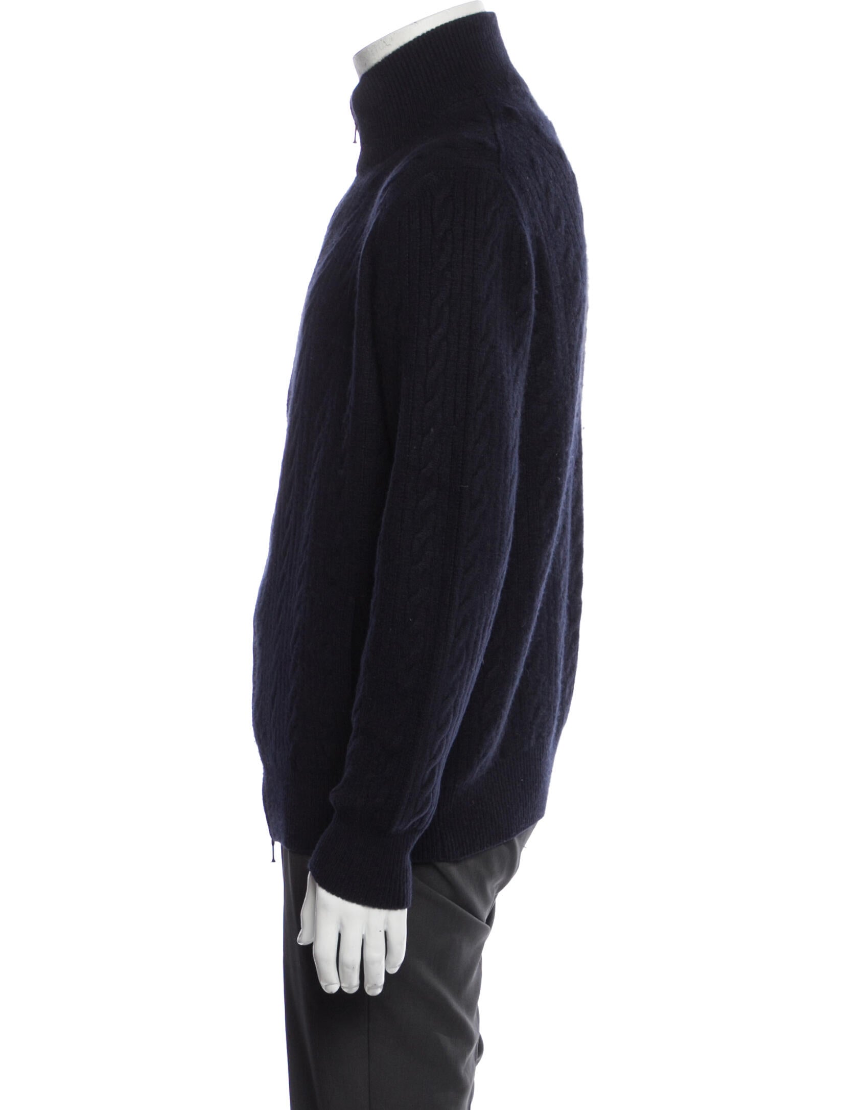 Loro Piana Cashmere Mock Neck Cardigan