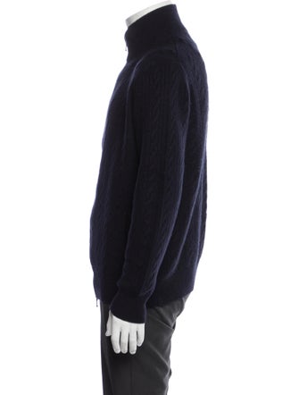 Loro Piana Cashmere Mock Neck Cardigan