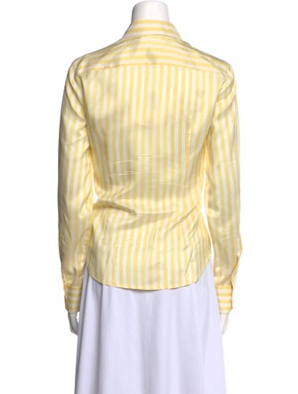 Loro Piana Silk Striped Button-Up Top